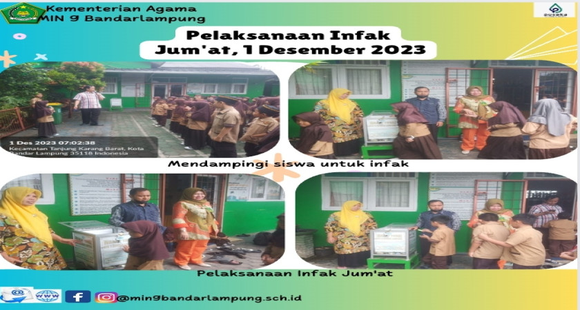Pelaksanaan Infak Rutin Jum'at 1 Desember 2023