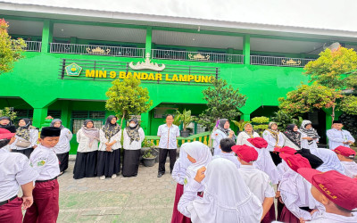 Pelaksanaan Asesmen Sumatif Akhir Semester (ASAS) Semester Ganjil Tahun 2024 di MIN 9 Bandarlampung terapkan ujian berbasis digital