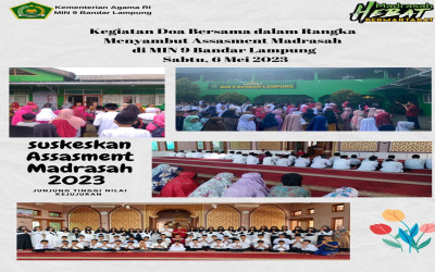 Jelang Asesmen Madrasah, MIN 9 Bandarlampung Adakan Do'a Bersama