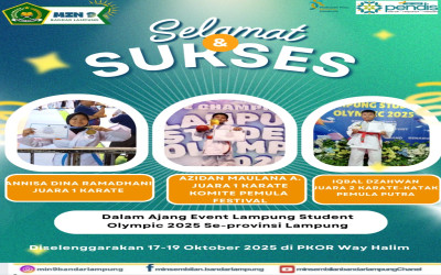 Tiga Siswa MIN 9 Bandar Lampung Menjuarai Karate dalam Event Lampung Student Olympic 2025 Tingkat Provinsi